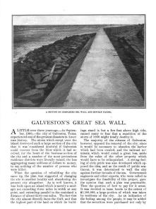 "Galveston's Great Sea Wall" from The American Review published in November 1903 about the seawall's construction.